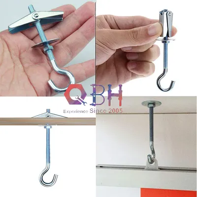 Qbh Heavy Duty Ceiling Mounting Pendant Durable Switch Wing Hook Hanging Plant Aluminum Carbon Stainless Steel OEM ODM Customized Wall Fixing Fastener