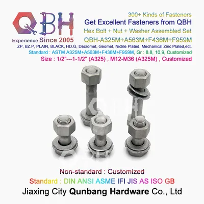 Qbh Heavy Hex Bolts Heavy Hex Nuts A325m+A563m+F436m+F959m M22X100 Dacromet