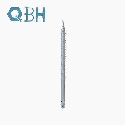 Qbh Hot Dipped Galvanized HDG Q235 Carbon Steel Ground Screw Pile Solar Panel Bracket Rack Round Plate Ground Screw
