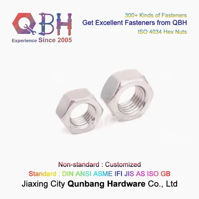 Qbh ISO4034 M5-M64 Stainless Steel SS304/SS316 SUS304/SUS316 ISO 4034 Hex Nut Motorcycle Hardwares