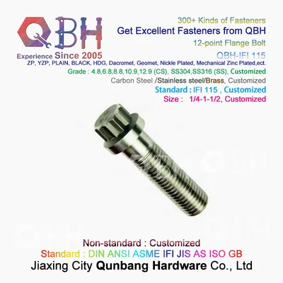 Qbh Ifi115 Gas Turbine Power Plant Aerospace SS304 SS316 Stainless Steel Plain 1/4 to 1-1/2 Inch Aeronautics & Astronautics 12-Spline Flange 12-Point Screws