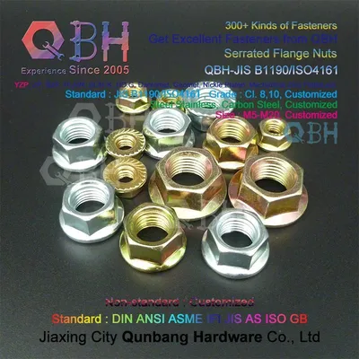Qbh JIS B1190 ISO4161 Carbon Steel Zp Hexagon Nuts with Flange