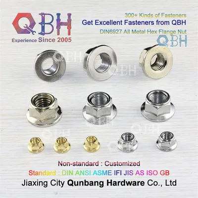 Qbh OEM ODM DIN 6927 DIN6927 Stainless Steel Ss 304/316 Hexagon Head Serrated / Non-Serrated Flange Nut
