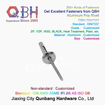 Qbh OEM ODM DIN7337 Open End Blind Aluminium Tubular DIN 7337 Flange Rivets