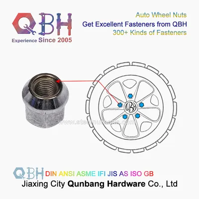 Qbh OEM ODM Standard Non-Standard Metal Fastener Customized Car Automobile Auto Wheel Lug Nuts