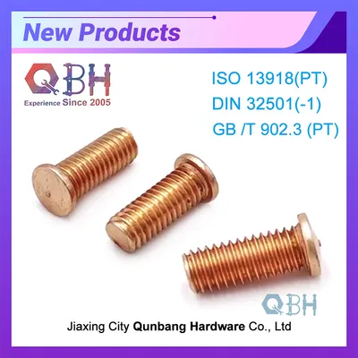 Qbh PT Type Auto Car Copper Brass Plating Flanged Spot Welding Energy Storage Weld Stud Bolt