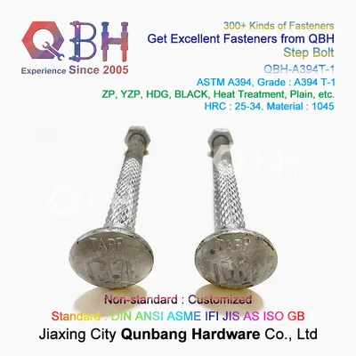 Qbh Qbh OEM ODM Customized Steel Structure HDG ASTM A394t-1 3-Leged Steel Tube Telecommunication Signal Tower Knurled Step Bolt