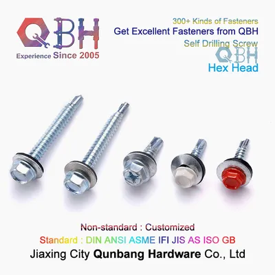 Qbh Self-Drilling Hexagon Hex Head SDS Screw with Washer