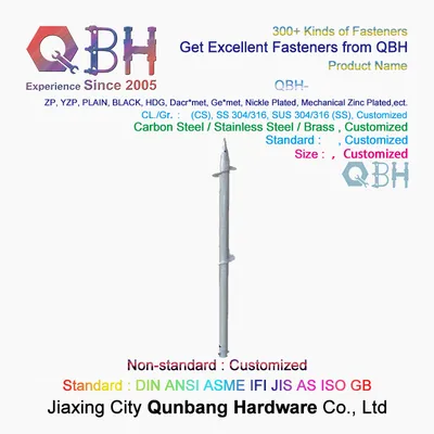 Qbh Solar Photovoltaic PV Power Energy Engineering Panel Mounting System 48/60/68/76/89/114mm Outer Diameter HDG Ground Screw Foundation Building Hardware
