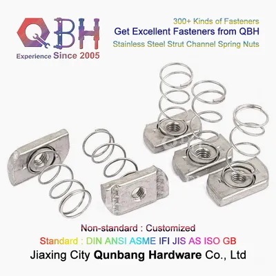 Qbh Ss 304 M6 to M16 HDG Strut Channel Nuts with Springs