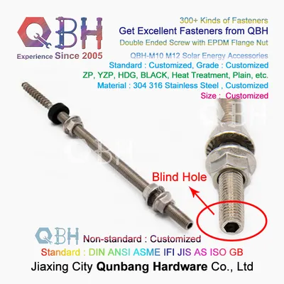 Qbh Stainless Steel Screw Photovoltaic PV Solar Power Energy Panel Bracket Rack Mounting Frame Spare Maintaining Repairing Replace Replacement Fastener Units