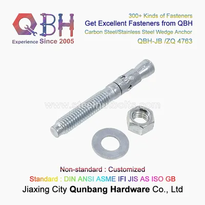 Qbh Standard Customized Construction Buliding Fastener Carbon Stainless Steel Zinc Plated Jb/Zq 4763 Wedge Concrete Bolt Nut Screws