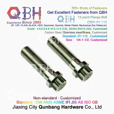 Qbh Standard Customized Ifi 115 12 Point 12-Point Screws Flange Bolts