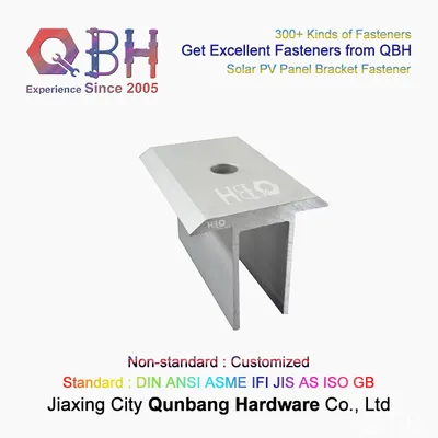 Qbh Standard/Customized Unit Aluminum Alloy Mounting Structures Profile Solar Energy Power PV Photovoltaic Panel Bolts Nuts Washers Stamping Pressing Frame Part