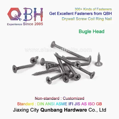 Qbh Standard Non-Standard Customized Hexagonal & Bugle Head Wood Self Tapping Galvanized Mild Steel Drive Screw