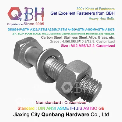 Qbh Steel Structure Construction ASTM A325m 2h Nut F436m Plain Washer Assembly