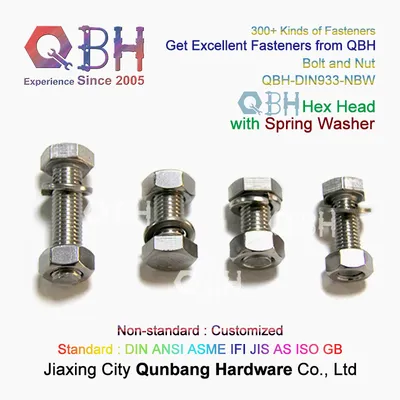 Qbh Steel Structure DIN931/DIN933/DIN934/DIN6914/DIN6915/A490/A325 Zp/Bzp/Plain/Black/HDG/Dacromet/Geomet/Nickle Plated Bolt Nut Washer Fastener