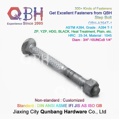 Qbh Steel Structure Signal Tower/Communication Tower/Electric Transmission Pole Tower/Power Transmission Tower/Electricity Pylon Step Bolt Nut Spare Parts