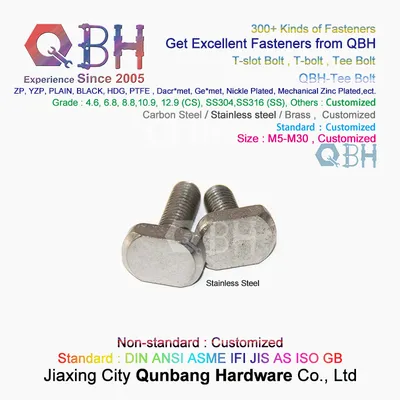 Qbh T-Slot Tee Bolt Solar Panel Bracket Fastenings