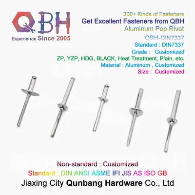 Qbh Thick Head Aluminum Rivets 1/4