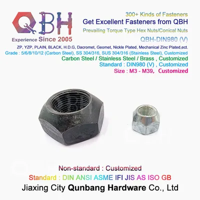 Qbh White Blue Zinc-Plated Zinc Plating Black Prevailing Torque Type Distributing Car Wheel Lug Nut