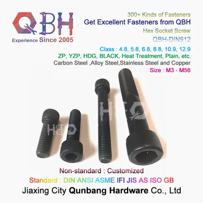 Qbh Wholesale China DIN912 Inner Hex Socket Head Cap Knurled Round Thumb Full Half Thread Black Alloy Carbon Stainless Steel Screw Professional Supplier
