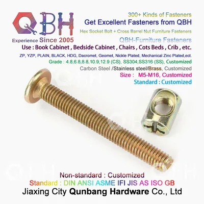 Qbh Yzp Book Cabinet/Bedside Cabinet/Chair/Crib/Cot/Infanette Bed Customized Cross/Slotted Slotting Point Drive Slot Slt Horizontal Hole Nut Screw Bolt Fastener
