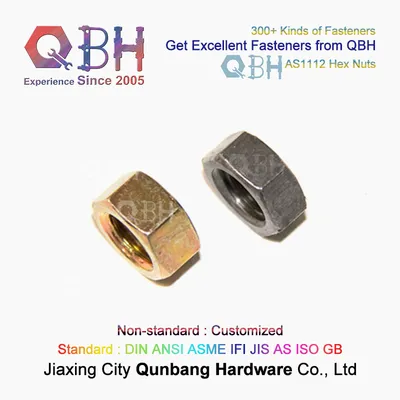 Qbh as 1112 Plain/Yzp Y. Z. P. Zp Z. P. Cl. 6/8/10 M5-M64 CS As1112 Hexagonal Hexagon Hex Nuts
