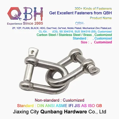 Rigging Hardware Forging Parts Us Type G210 G209 G2150 G2130 Die Forging Marine Stainless Steel Forged Chain Lifting Shackle D Shackle Bow Shackle