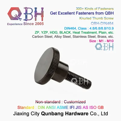 Round Head Customized High Type DIN 464 Knurled Thumb Shoulder Bolt