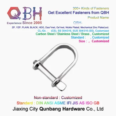 SS316, SS304 Plated D Type Shackle, Plate Bow Type Shackle