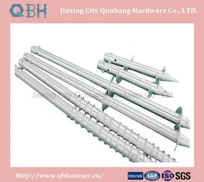 Soalr Power System, Ground Screw Pile, 3500mm Galvanized with Flange