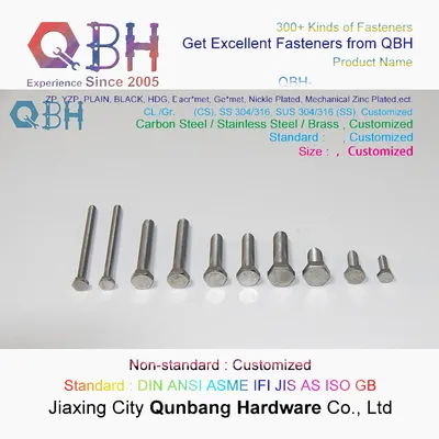 Stainless Steel Bolts and Nuts DIN933 DIN931 DIN960 DIN961 4.8 6.8 8.8 10.9 Fastener Hardware Bolts