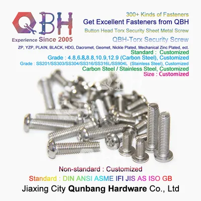 Stainless Steel Button Head Torx Anti Theft Sheet Metal Screw Security Fastener