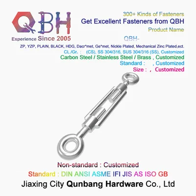 Stainless Steel Closed Body Turnbuckle Adjustable Tensioner U. S Type Drop Forged Turnbuckle Jaw&Jaw for Riggings