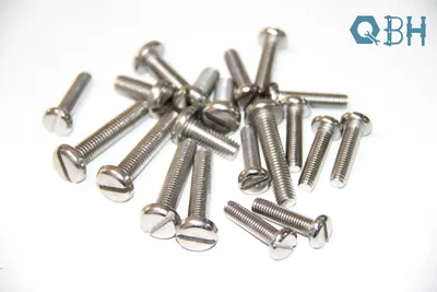Stainless Steel Slotted Round Head Cap Screws with Flat Head