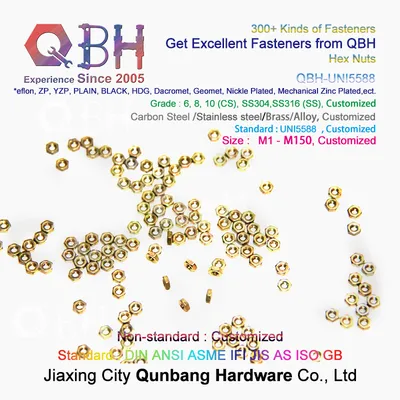 Uni 5588 Carbon Steel Cl6 8 10 M3 Hex Nuts