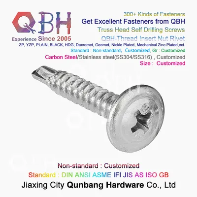 Zinc Truss Wafer Head Automatic Self Tapping Drilling Chipboard Screw